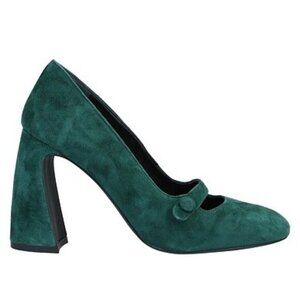 LE PEPITE Green Suede Mary Jane Pumps, size 10